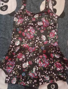 Floral Print Swimming Suit