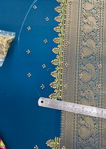 Embroidered Blue Blouse