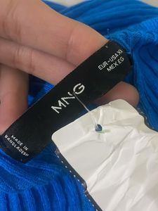 MANGO Blue Long Sleeve Pullover