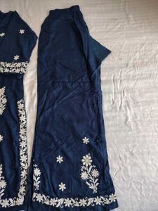 Embroidered Kurta Plazzo Set