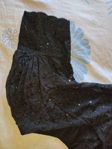 Black Embroidered Blouse