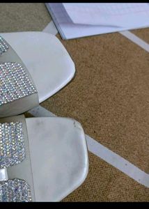 Beautiful Butterfly Sequence Slippers In 39 Size