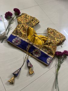 Mustard Designer Blouse New Piece 🦚