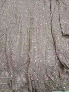 Chikankari Mauve Sequins Lehanga