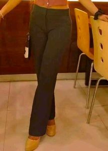 black flared/bootcut formal trousers