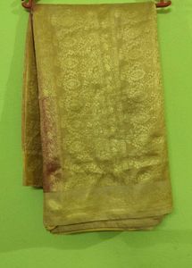 Full Sequins Saree With Banarasi Pallu and Border