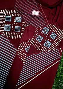 Maroon Printed Nighty