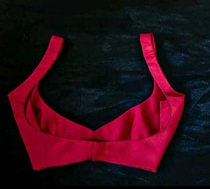 Deep Neck Non Padded Silk Blouse