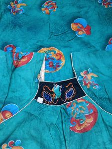 Green Printed Maxi Dress XL