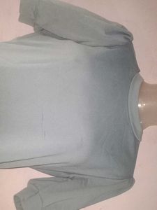 Blue Puff Sleeve Tee