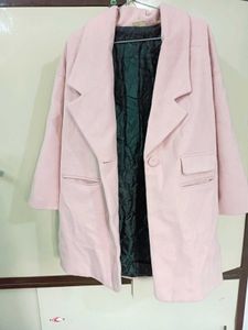 Chic Pink Oversized Coat
