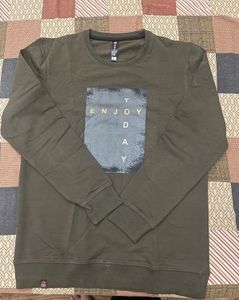 Olive Green 'Enjoy Today' Sweatshirt