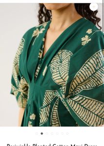 Floral Print Green Maxi Dress