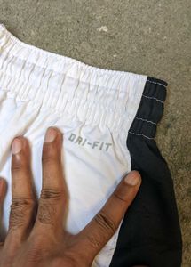 Nike Dry Fit Athletic Shorts - White &amp; Black