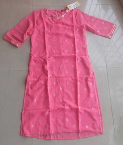 Vishudh Floral Printed Pink Kurta