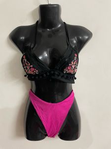 Floral Embroidered Bikini Set