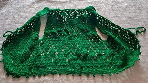 Beautiful 😍 Crochet Korean Short Shrug IN Green C