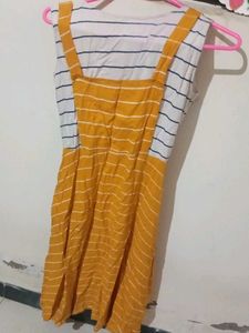 Girls' Striped Jumper Dress