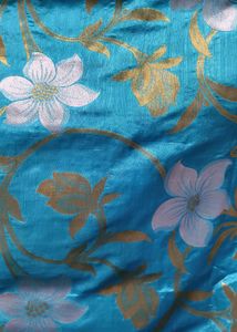 Elegant Jute Blue saree