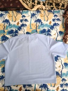 Light Blue Ribbed Crop Top