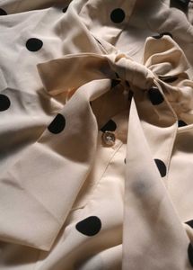 Polka Dot Bow Blouse
