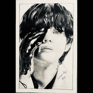 V Fan Art Original KPOP Drawing