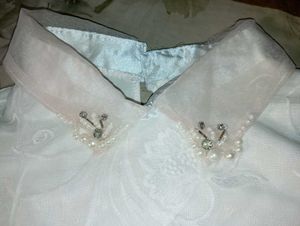 Pearl And Diamond Embedded White Top