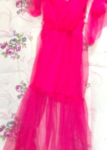 Hot Pink Tulle Party Dress