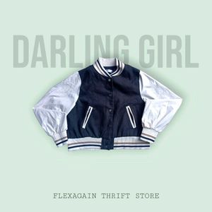 Darling Girl Varsity Jacket🖤 Classic Black Varsit