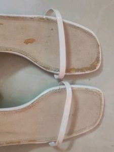 White Block Heels