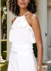 White Halter Top