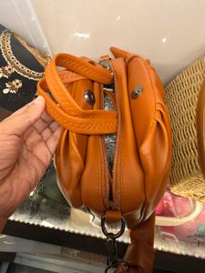 Brown Knott Sling Handbag