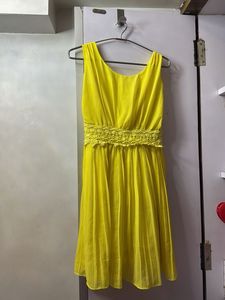 Yellow midi dress