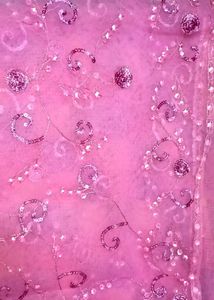 Rose Pink Net saare With sequins Jal Work❤