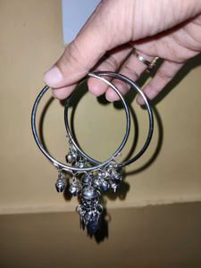 Silver Jhumka Bangles