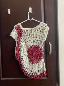 Crochetted Assymetrical Top