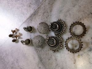 Silver Earrings Combo 💕