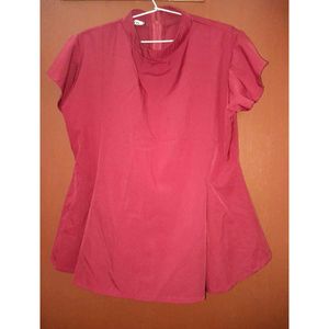 Flared Red Top – Chic & Comfy