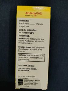 Aziderm 10% Gel