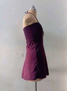 Purple Halter Mini Dress