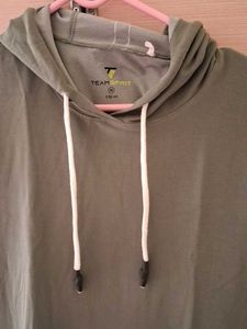 Olive Green Hoodie Mini Dress