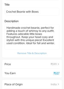 Crochet Beanie with Bows