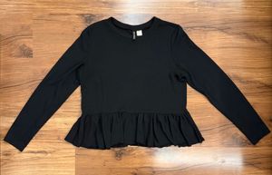 H&amp;M Glittery Peplum Top ✨