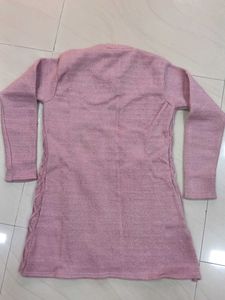 Elegant Pink Knit Cardigan