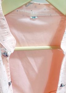 Peach Colour Kids 3 Piece Sharara Set