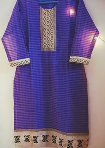 Striped Kurti with Embroidered Detail