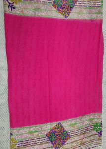 Pink Saree with Blouse