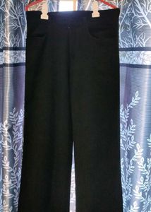 Black Straight Fit Trousers