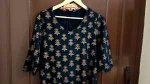 Black And Golden Kurti