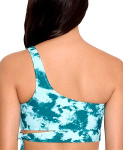 Aqua  One Shoulder Sport Bra